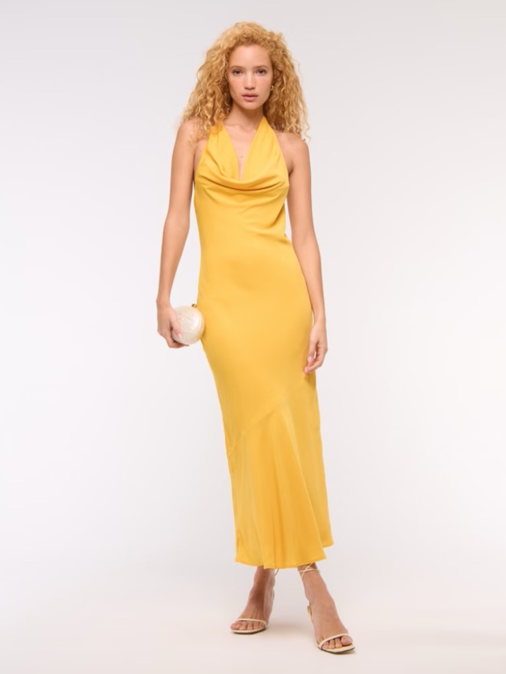 Abercrombie Cowl Halter Maxi Dress - M